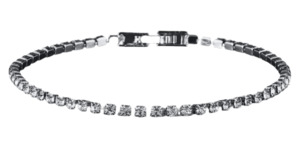 Stainless Steel Tennis Bracelet With Cubic Zirconia Silver
