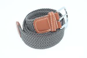 Unisex Elastic Stretch Mesh Belt Grey 105cm
