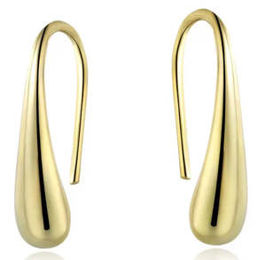 All: Copper Teardrop Dangle Hook Earring Gold Plated