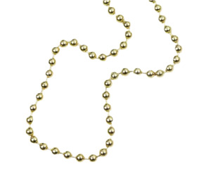 Necklaces: Stainless Steel Bead Ball Necklace 6mm Gold