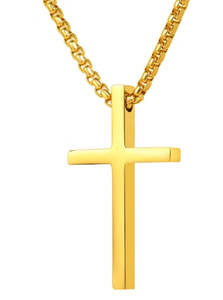 Small Stainless Steel Cross Gold