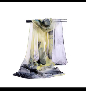 Chiffon Scarfe Grey/Green