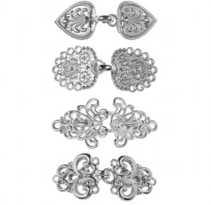 Scarves: Cardigan Or Scarfe Duck Clip Silver X 1