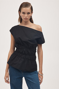 Women's Tops: Marle Black Aida Top