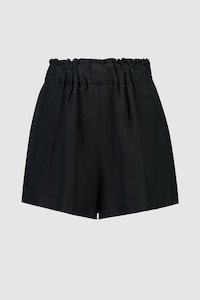 Caitlin Crisp: Caitlin Crisp Black Linen Sunday Shorts