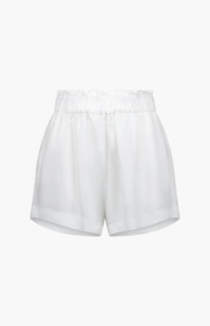 Caitlin Crisp: Caitlin Crisp White Linen Sunday Shorts