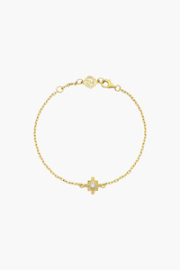 Bracelets: Zoe & Morgan 22K Gold Plate with White Zircon Inka Bracelet