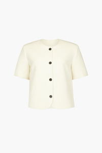 Harris Tapper: Harris Tapper Bone Short Sleeve Tilmens Jacket