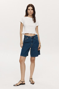 Shorts: Marle Heritage Blue Relaxed Jean Short