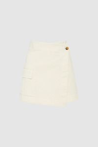 Bassike: Bassike Natural Cotton Twill Wrap Mini