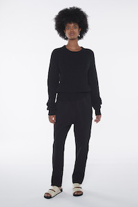 Bassike: Bassike Black Open Back Fitted Knit