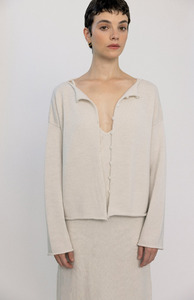 We Wear New Zealand: Francie Ivory Dolls Reversible Cardigan