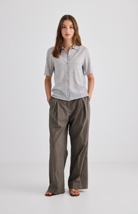 We Wear New Zealand: Laing Grey Marle Featherlight Cashmere Shirt
