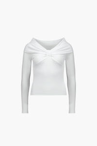 Caitlin Crisp: Caitlin Crisp Soft White Rib Cha Cha Top