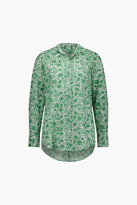 Caitlin Crisp: Caitlin Crisp Liberty Green Linen Loveshack Shirt