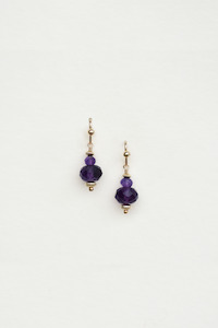 Charlotte Penman Gold Amethyst Apollo Earrings