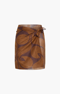 Soleil Soleil: Soleil Soleil Wave Umber Petite Pareo