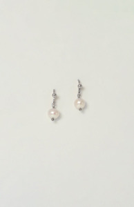 Charlotte Penman: Charlotte Penman Silver Coco Pearl Drops