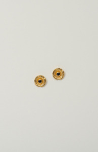 Charlotte Penman: Charlotte Penman Gold Aristotle Black Spinel Studs