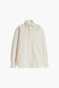 SLVRLAKE Cream Oversized Square Shirt