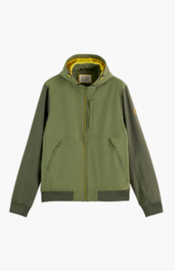 Mens Sale: Scotch & Soda Army Hooded Colourblock Jacket