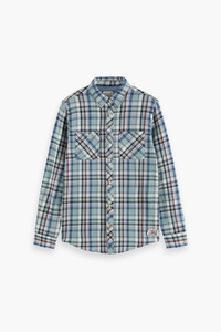 Scotch & Soda Blue & Red Flannel Check Shirt