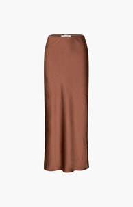 Womens Skirts: Samsøe Samsøe Tortoise Shell Saagneta Long Skirt