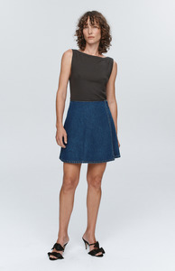 Womens Skirts: Marle Washed Indigo Finn Skirt