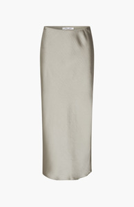 Womens Skirts: Samsøe Samsøe Agate Gray Saagneta Long Skirt