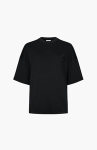 Harris Tapper: Harris Tapper Black Beaded Orchid T-Shirt