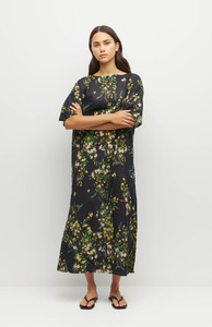 Juliette Hogan Dark Garland Cotton Painted Petals Kiko Dress