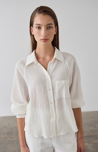 Laing: Laing Ecru Raglan Sleeve Blouse