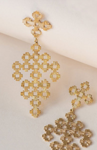 Earrings 1: Zoe & Morgan 22K Gold Chimi Earrings