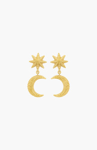 Earrings 1: Zoe & Morgan 22K Gold Plate Moonlight Earrings