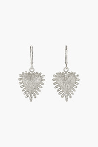 Zoe & Morgan Sterling Silver Heart Rays Earrings