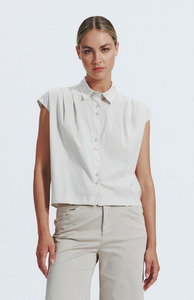 Transit Par-Such Sand Stretch Poplin S/S Shirt