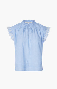 Second Female Light Blue Stripe Laure Top