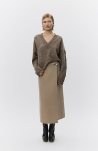Womens Skirts: DAY Beige Melange Pepper Skirt
