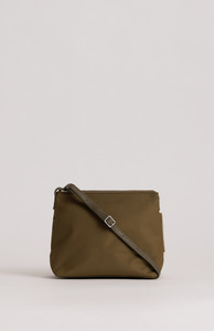 Yu Mei: Yu Mei Fir Green Nylon Small Utility Bag