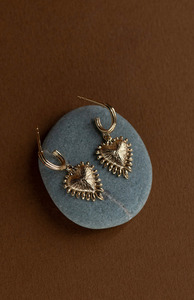 Earrings 1: Zoe & Morgan Gold Plate Mini Heart Rays Earrings