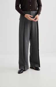 Laing: Laing Pewter Invert Pleat Trouser