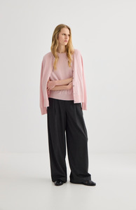 Laing: Laing Blush Cashmere Crewneck Cardigan