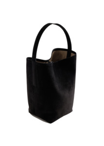 Yu Mei: Yu Mei Black Suede Teresa Tote