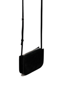 Yu Mei Black Suede Vi Bag