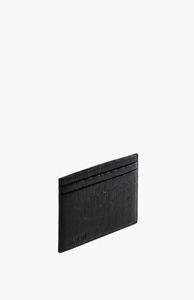 Yu Mei Black Croc Frank Cardholder