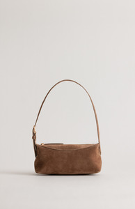 Yu Mei: Yu Mei Sand Stone Suede Bobby Bag