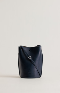Yu Mei Eclipse Navy Lambskin Phoebe Bucket Bag