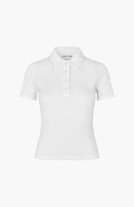Samsøe Samsøe White Sadaisy SS Polo Tee
