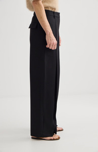 Laing: Laing Black Invert Pleat Trouser