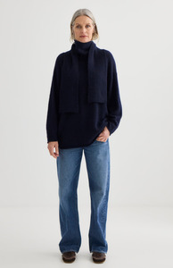 Laing: Laing Midnight Alpaca Sweater with Tie